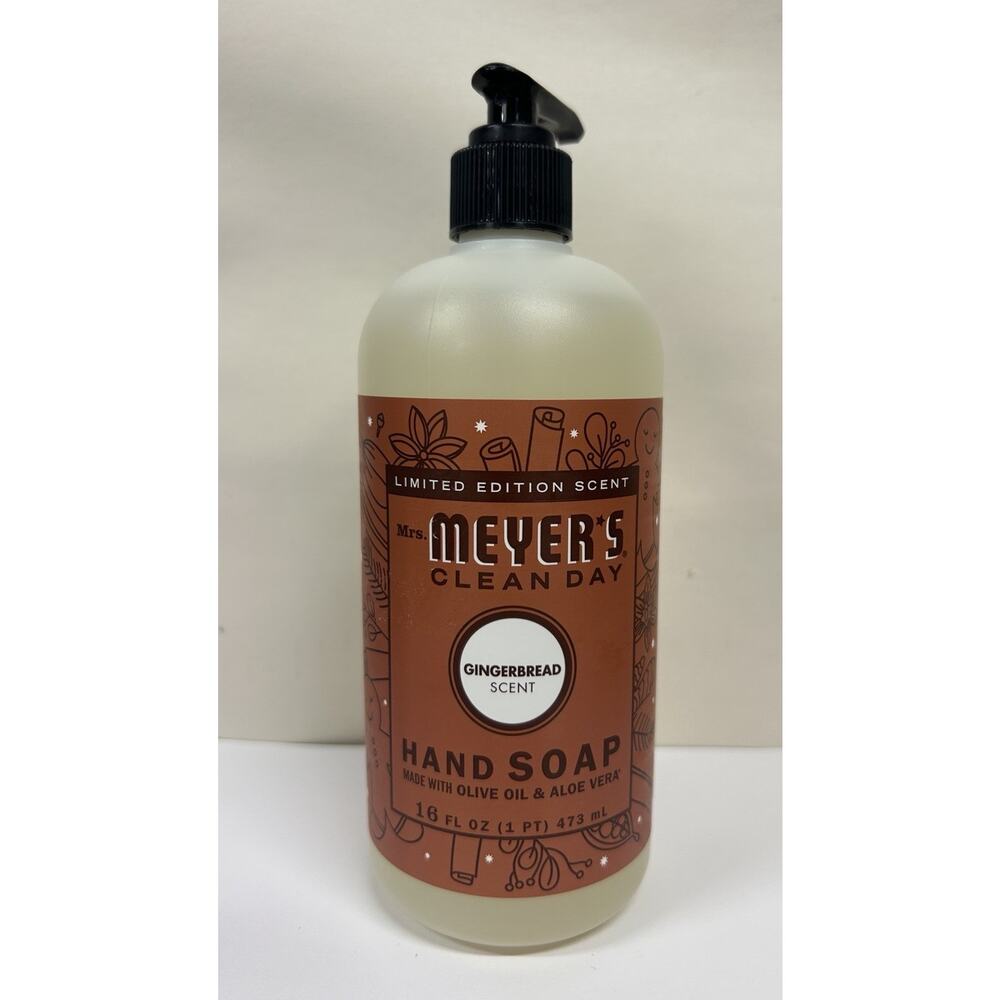 MRS. MEYER'S CLEAN DAY Liquid Hand Soap, Limited Edition Gingerbread Scent, 16oz